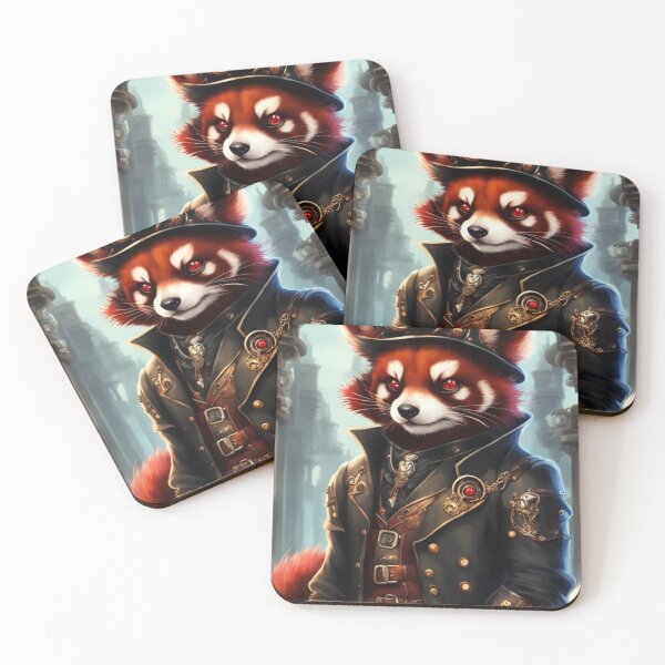 Item preview, Red Panda Warrior SteamPunk designed and sold by KreativKulture.