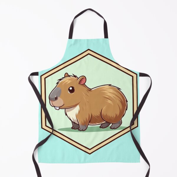 Item preview, Happy Cappy Shy Smiling Capybara Cartoon Illustration Drawing designed and sold by CoffeeIsATrip.