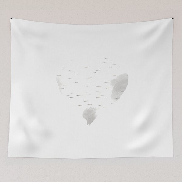 Item preview, Gray and silver birch bark heart designed and sold by Oruel2727.