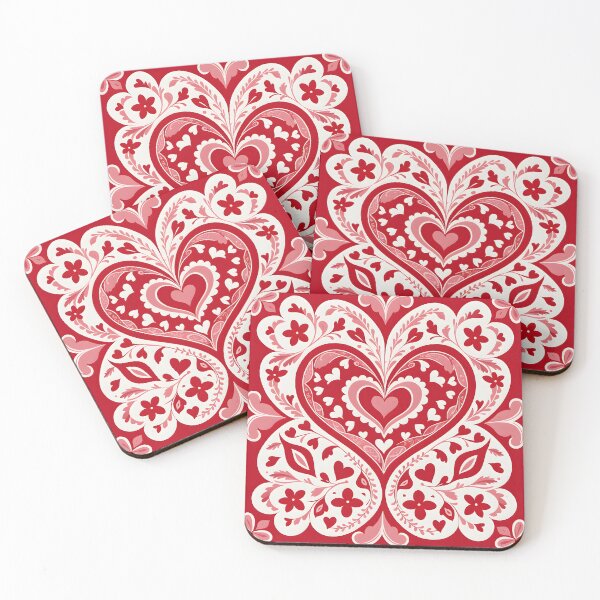 Item preview, Retro, Mid Mod Artistic Heart Pattern  #5 designed and sold by Prints and Lifestyle.