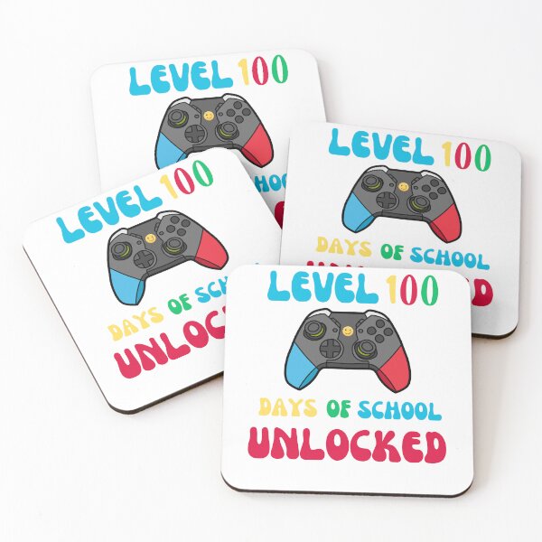 Artikelvorschau, Level 100 Days of School freigeschaltet, Level 100 Days of School abgeschlossen, Happy 100 Days of School, 100 Days Videospiel, 100 Days Gamer Boys entworfen und verkauft von Creativedsigna.