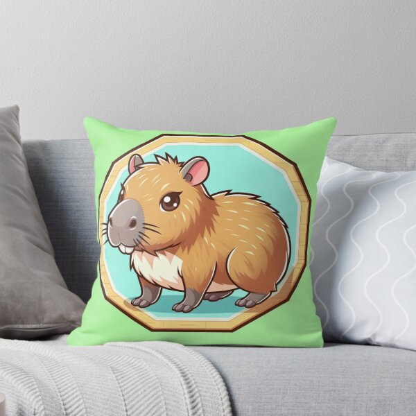 Item preview, Happy Cappy Awesome Capybara Cartoon Illustration Drawing designed and sold by CoffeeIsATrip.