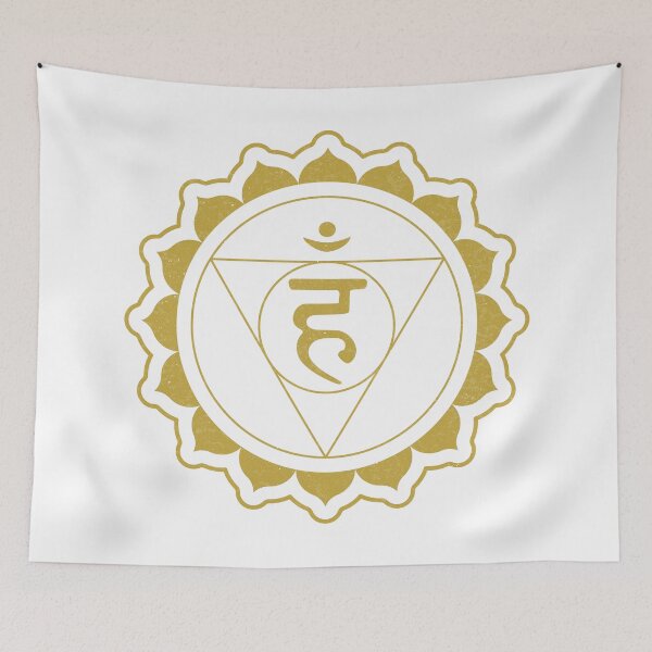 Item preview, Throat Chakra Mandala - Snow + Saffron designed and sold by Irene Estelle.