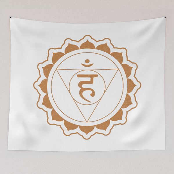 Item preview, Throat Chakra Mandala - Snow + Rust designed and sold by Irene Estelle.