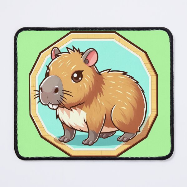 Item preview, Happy Cappy Awesome Capybara Cartoon Illustration Drawing designed and sold by CoffeeIsATrip.