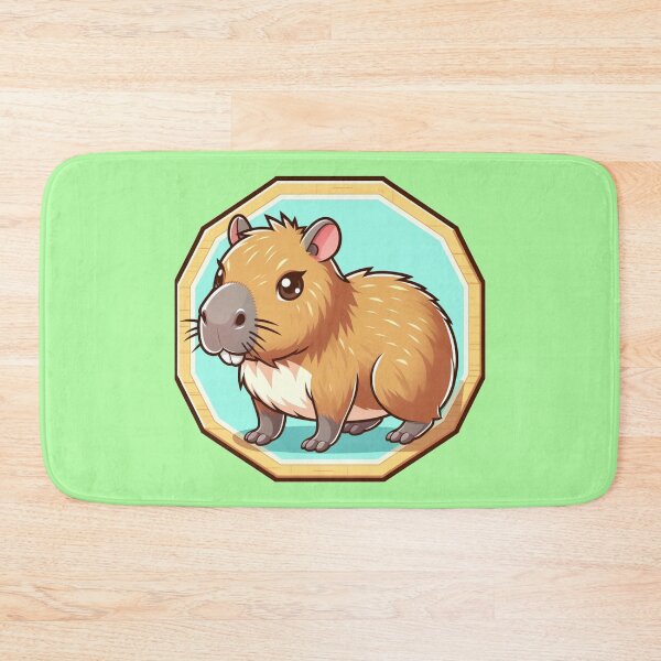 Item preview, Happy Cappy Awesome Capybara Cartoon Illustration Drawing designed and sold by CoffeeIsATrip.