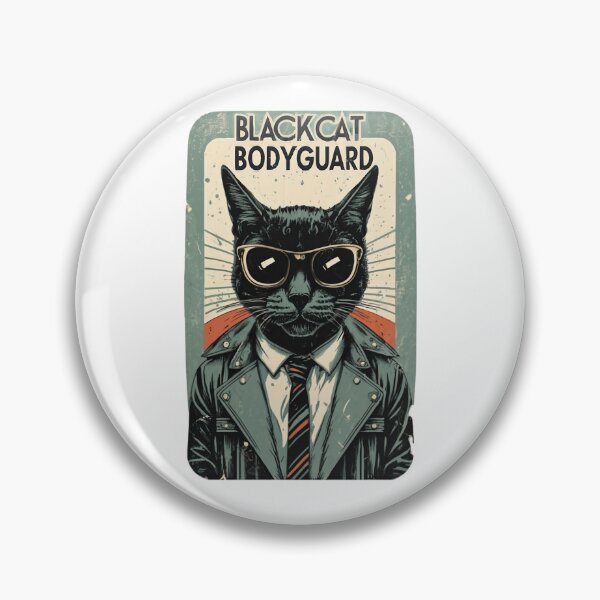 Item preview, Black Cat Bodyguard Crazy Vintage Funny Cat Owner designed and sold by ratchawoot.