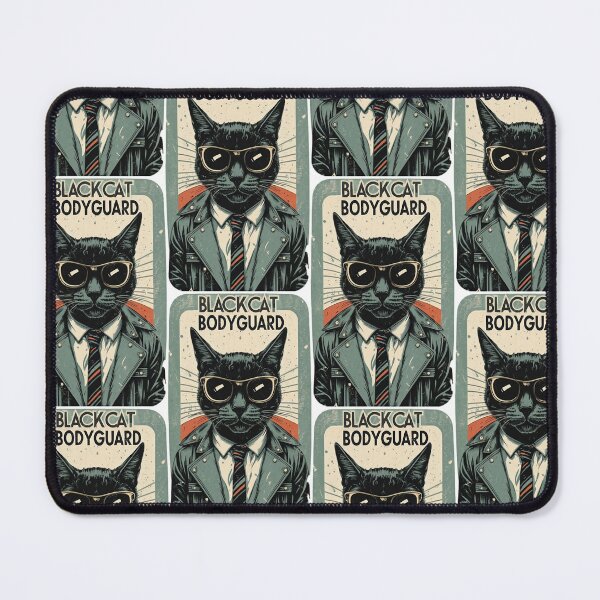 Item preview, Black Cat Bodyguard Crazy Vintage Funny Cat Owner designed and sold by ratchawoot.