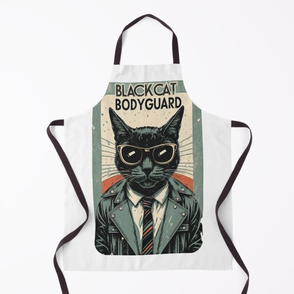 Item preview, Black Cat Bodyguard Crazy Vintage Funny Cat Owner designed and sold by ratchawoot.