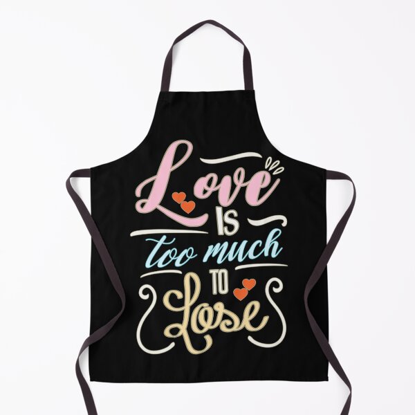 Item preview, Love is too much to lose, Decorative Typography for Valentines Ambiance in Pink, Red, Cream, Blue, and White designed and sold by SplashTastic.