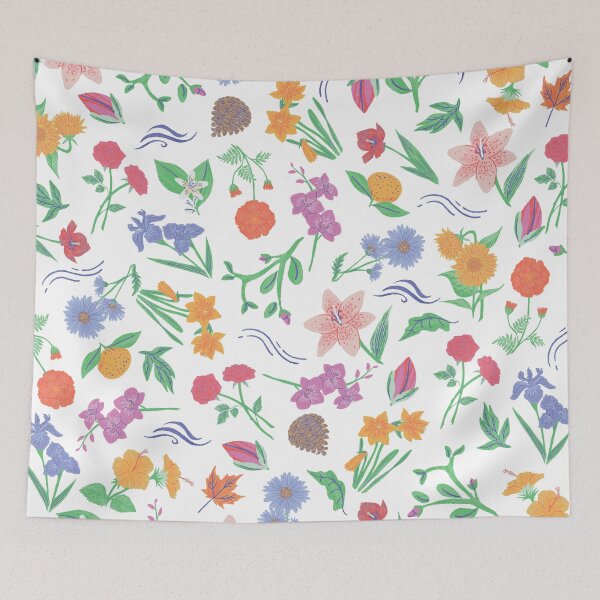 Item preview, Spring is around the corner (white, colorful) designed and sold by Dorina Larsdotter.