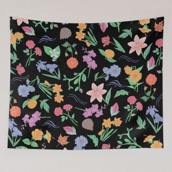 Item preview, Spring is around the corner (black, colorful) designed and sold by Dorina Larsdotter.