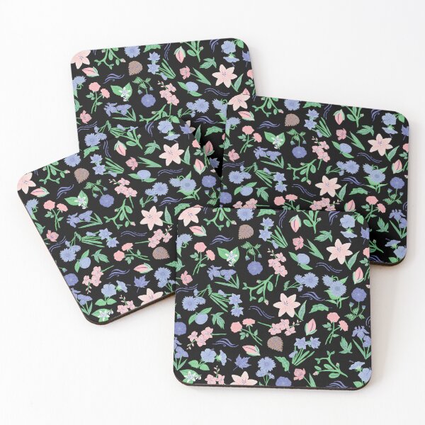 Item preview, Spring is around the corner (black, pink, blue) designed and sold by Dorina Larsdotter.