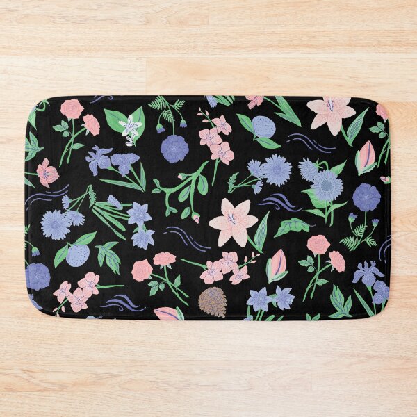 Item preview, Spring is around the corner (black, pink, blue) designed and sold by Dorina Larsdotter.