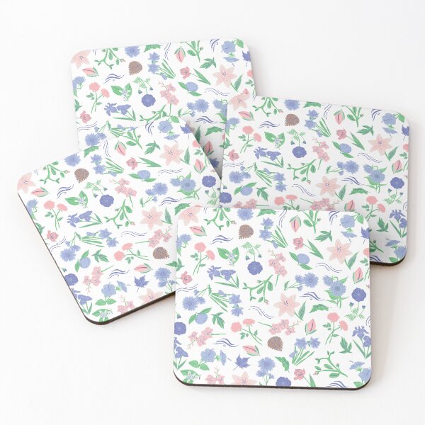 Item preview, Spring is around the corner (white, pink, blue) designed and sold by Dorina Larsdotter.