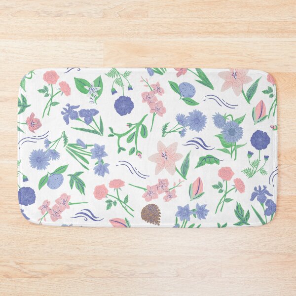Item preview, Spring is around the corner (white, pink, blue) designed and sold by Dorina Larsdotter.