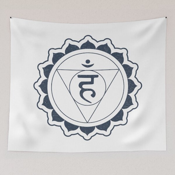 Item preview, Throat Chakra Mandala - Snow + Dusk designed and sold by Irene Estelle.