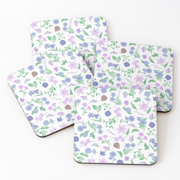 Item preview, Spring is around the corner (white, purple, blue) designed and sold by Dorina Larsdotter.