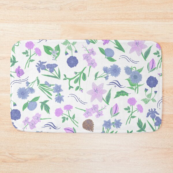 Item preview, Spring is around the corner (white, purple, blue) designed and sold by Dorina Larsdotter.