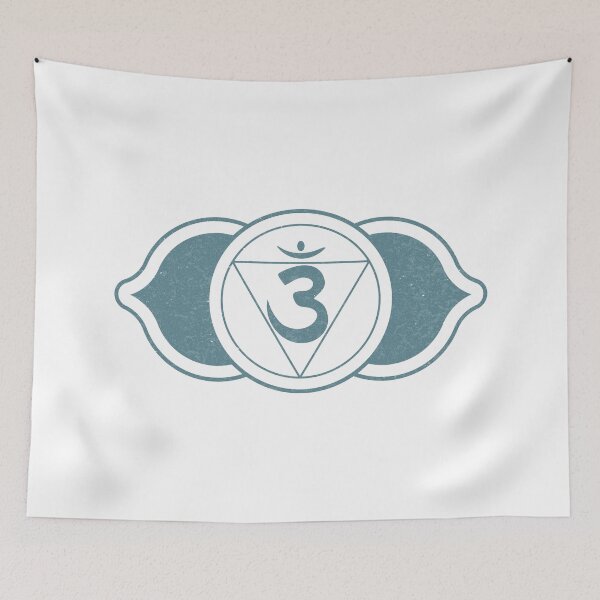 Item preview, Third Eye Chakra Mandala - Snow + Peacock designed and sold by Irene Estelle.