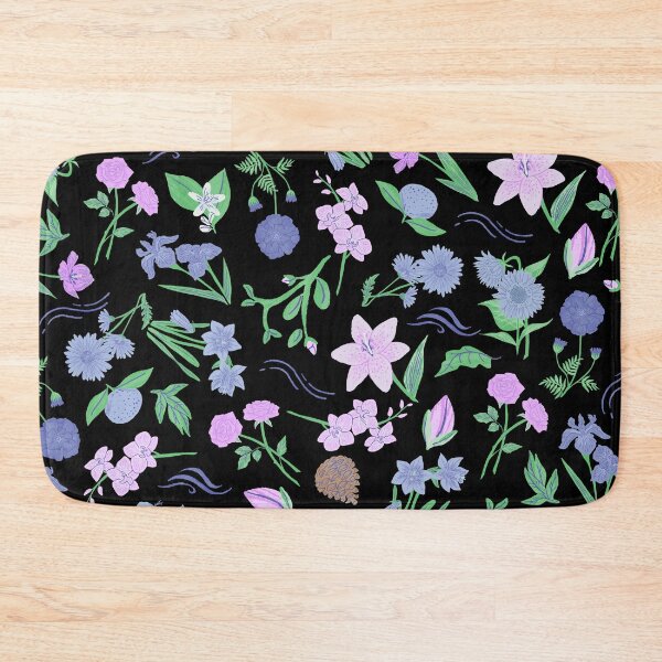 Item preview, Spring is around the corner (black, purple, blue) designed and sold by Dorina Larsdotter.