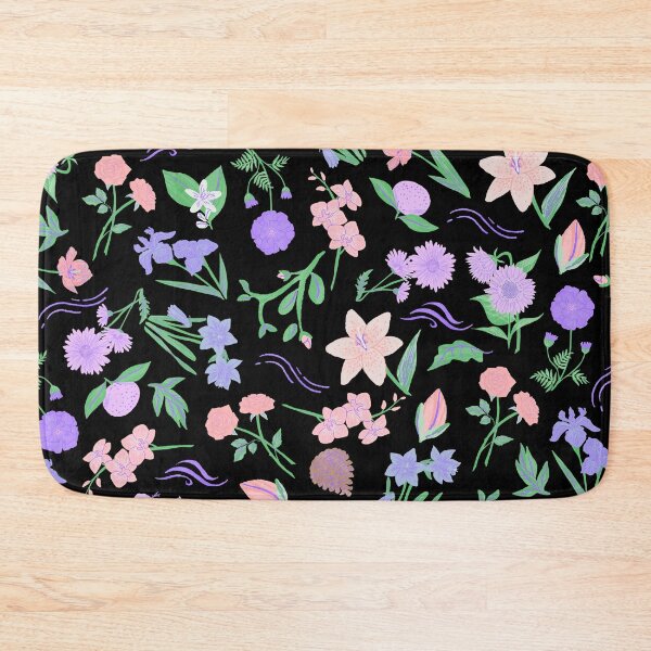 Item preview, Spring is around the corner (black, pink, purple) designed and sold by Dorina Larsdotter.