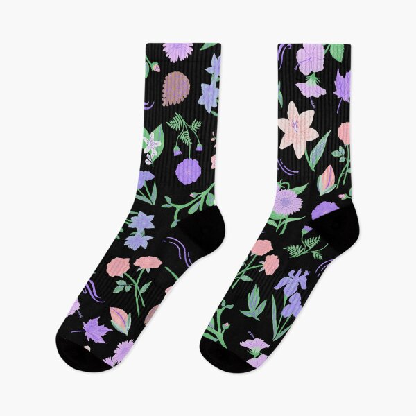 Item preview, Spring is around the corner (black, pink, purple) designed and sold by Dorina Larsdotter.
