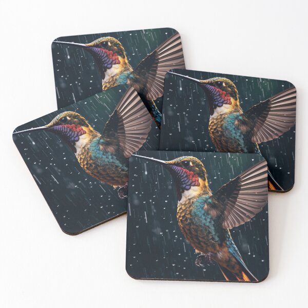Item preview, Small Artwork Blue Hummingbird Art designed and sold by Rockwpapart.