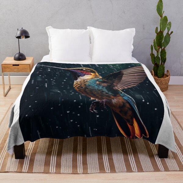Item preview, Small Artwork Blue Hummingbird Art designed and sold by Rockwpapart.