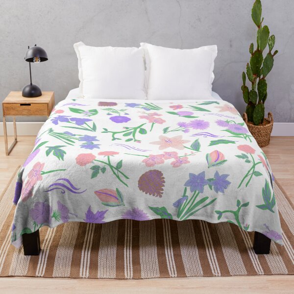 Item preview, Spring is around the corner (white, pink, purple) designed and sold by Dorina Larsdotter.