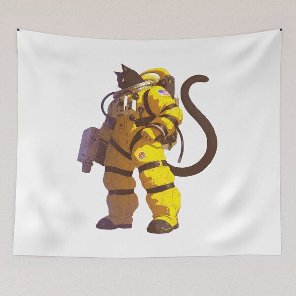 Item preview, Illustration of a Cat in Firefighter Gear designed and sold by kitidach-create.