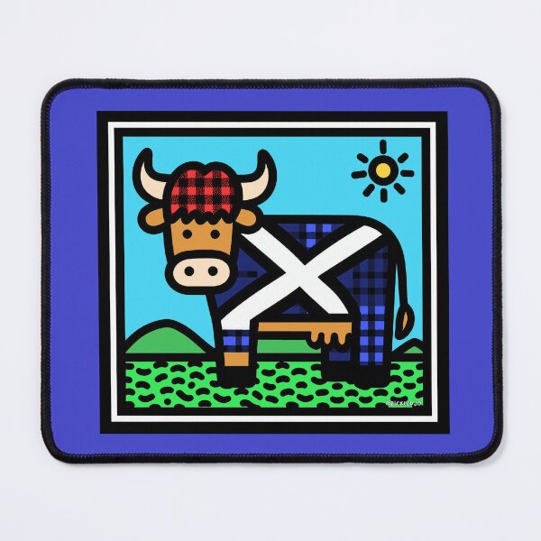 Item preview, Blue Scottish Hairy Coo - Pop Art designed and sold by PickledjoArt.