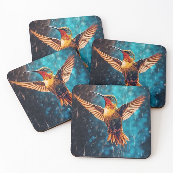 Item preview, Hummingbird Painting Original Bird designed and sold by Rockwpapart.
