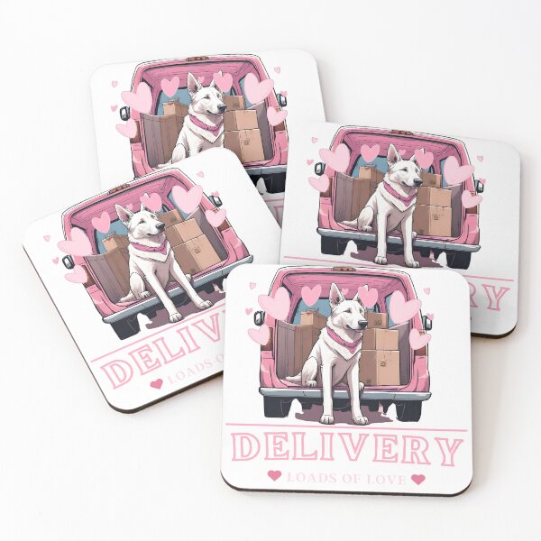 Item preview, Valentine Dog Love Delivery White Shepherd Dog designed and sold by GoodyPaws.