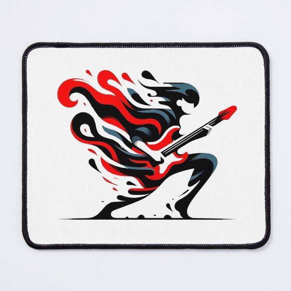 Item preview, Fiery Riffs - Electric Guitarist in Flames designed and sold by SADStyleDesigns.