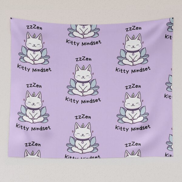 Item preview, Kawaii Cute Yoga Meditating Cat designed and sold by AdaMazingDesign.