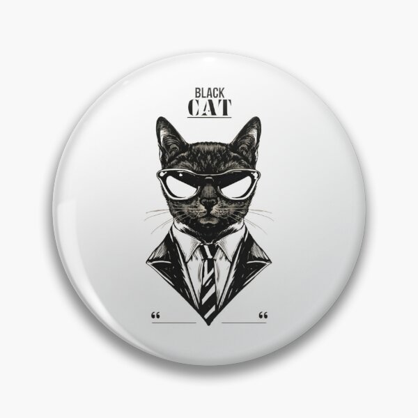 Item preview, Black Cat Bodyguard Crazy Vintage Funny Cat Owner designed and sold by ratchawoot.