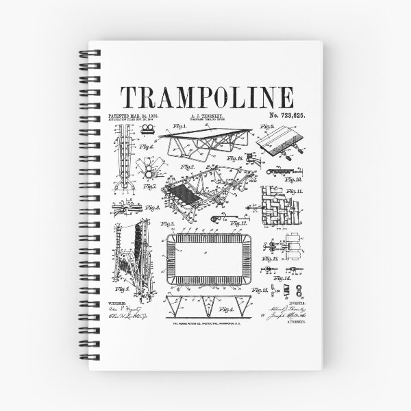 Item preview, Trampoline Gymnastic Trampolinist Funny Vintage Patent Print designed and sold by GrandeDuc.