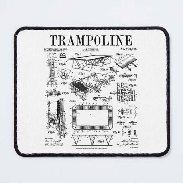 Item preview, Trampoline Gymnastic Trampolinist Funny Vintage Patent Print designed and sold by GrandeDuc.