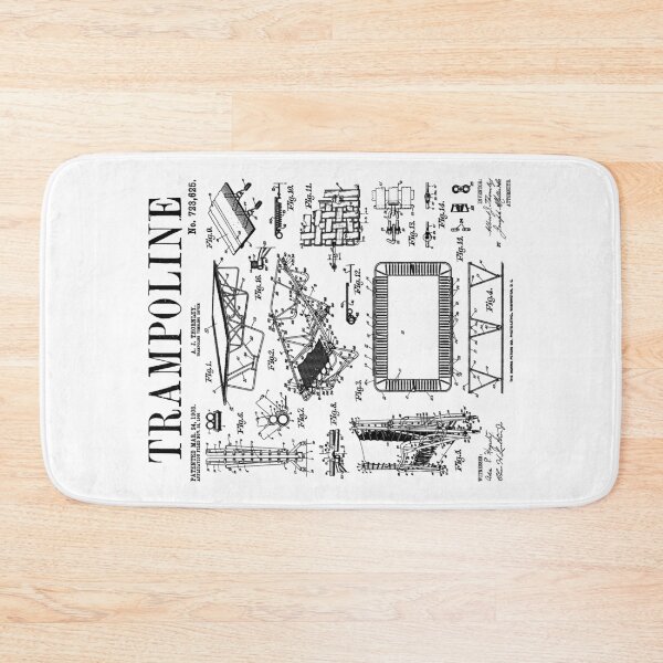 Item preview, Trampoline Gymnastic Trampolinist Funny Vintage Patent Print designed and sold by GrandeDuc.