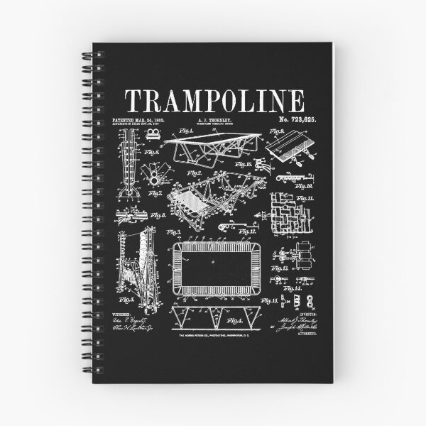 Item preview, Trampoline Gymnastic Trampolinist Funny Vintage Patent Print designed and sold by GrandeDuc.