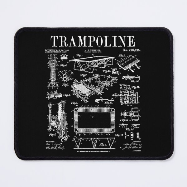 Item preview, Trampoline Gymnastic Trampolinist Funny Vintage Patent Print designed and sold by GrandeDuc.