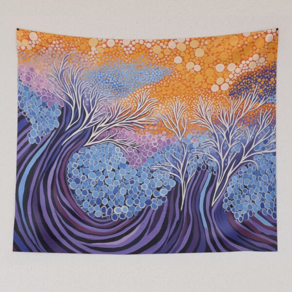 Item preview, Aboriginal Inspired Dot Art - With Trees designed and sold by GrinGalore.