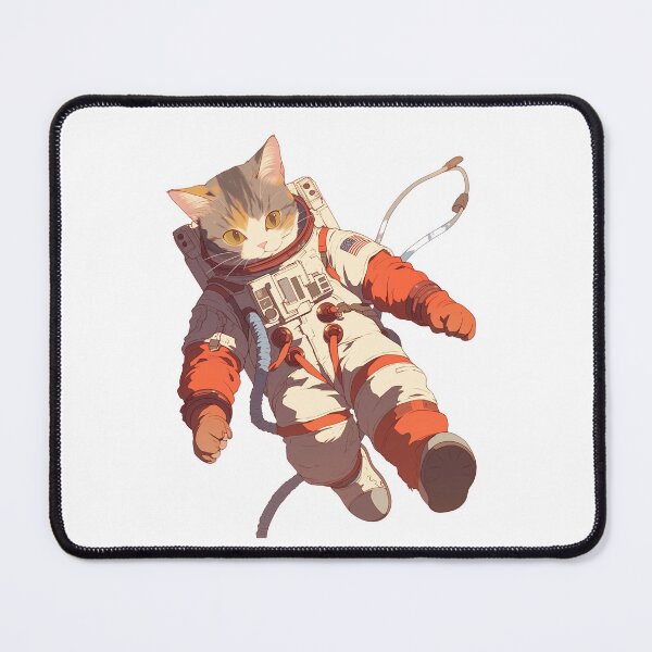 Item preview, Cartoon Cat in Astronaut Suit Floating designed and sold by kitidach-create.