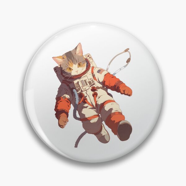 Item preview, Cartoon Cat in Astronaut Suit Floating designed and sold by kitidach-create.