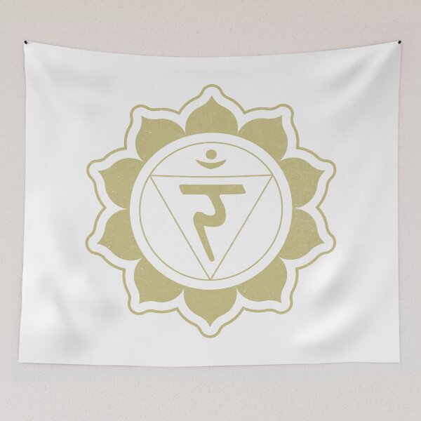 Item preview, Solar Plexus Chakra Mandala - Snow + Gold designed and sold by Irene Estelle.