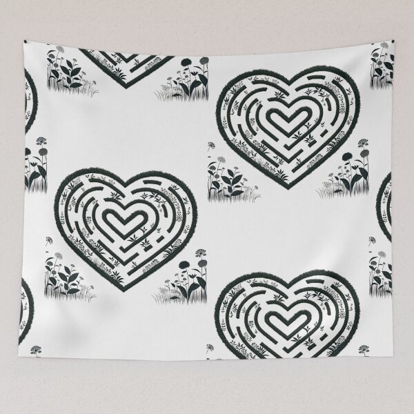 Item preview, Love's Labyrinth - Heart-Shaped Botanical Maze designed and sold by SADStyleDesigns.
