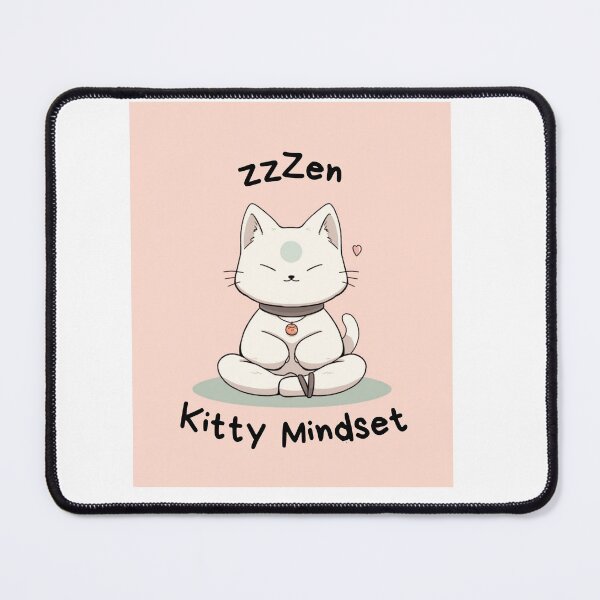 Item preview, Kawaii Cute Yoga Meditating Cat designed and sold by AdaMazingDesign.