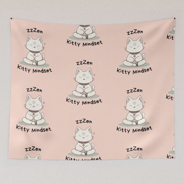 Item preview, Kawaii Cute Yoga Meditating Cat designed and sold by AdaMazingDesign.