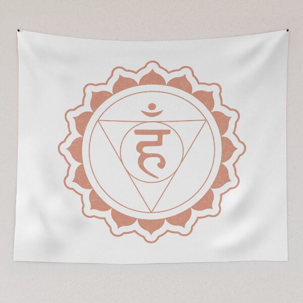 Item preview, Throat Chakra Mandala - Snow + Coral designed and sold by Irene Estelle.